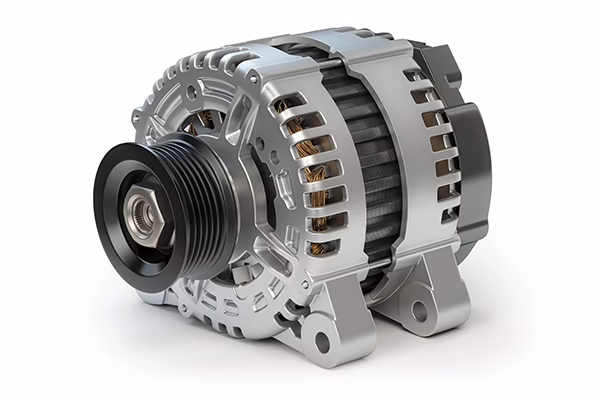alternator component on a white background